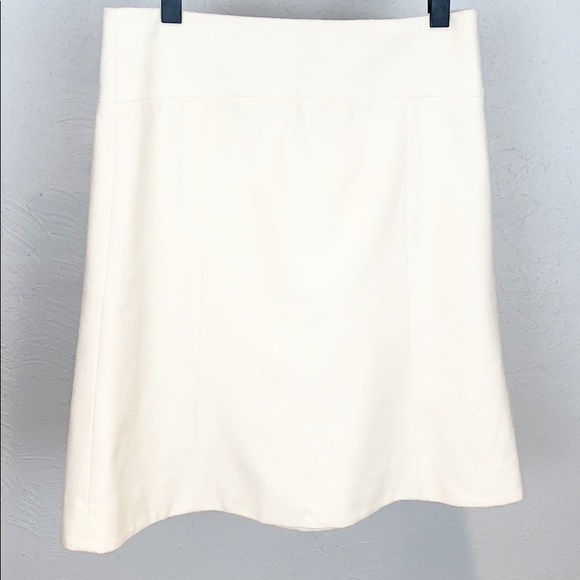 J. Crew Dresses & Skirts - J. Crew Ivory Wool Cashmere A-Line Skirt 6